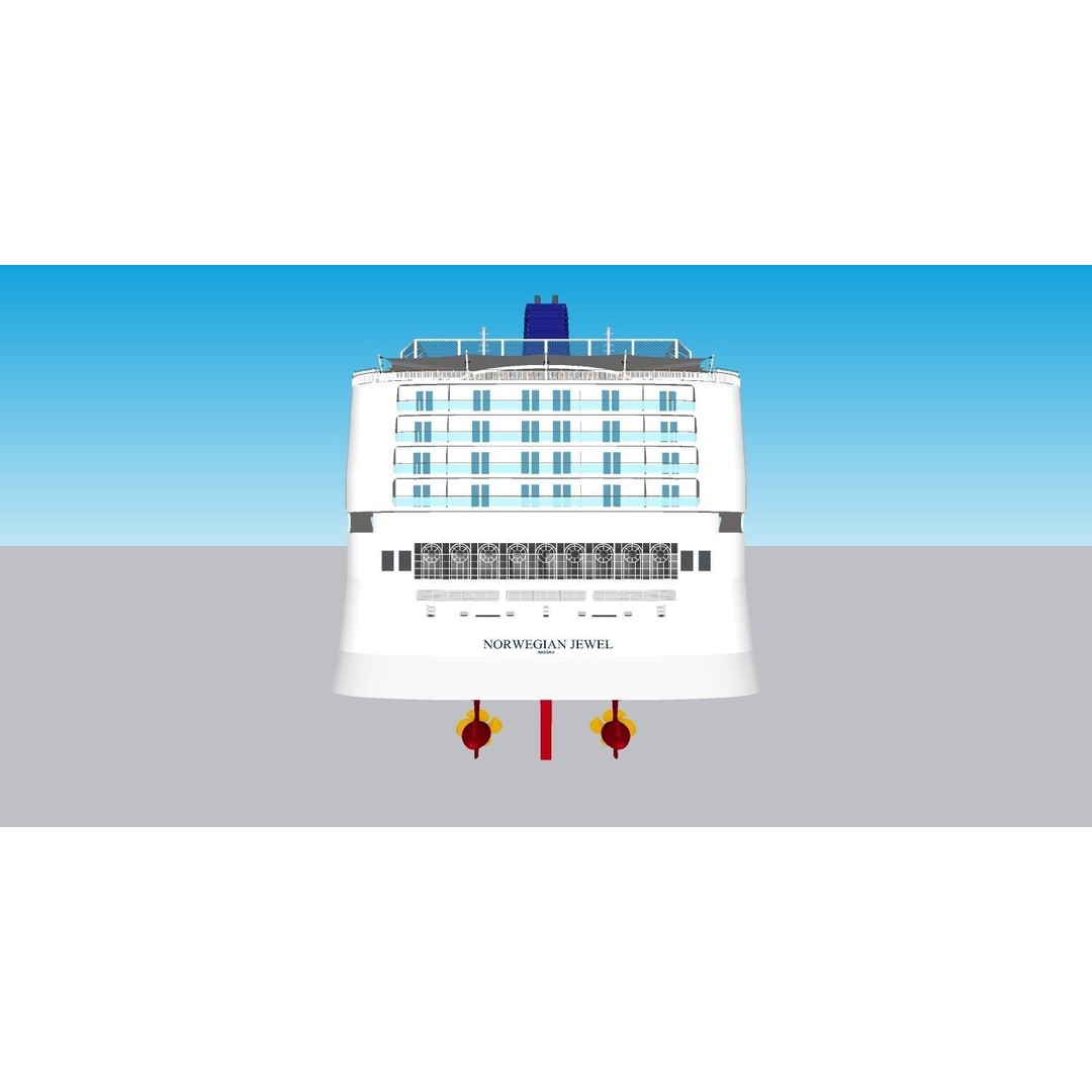 Norwegian Jewel 3D Model – Detailed Cruise Ship Asset, FBX & OBJ - View 10
