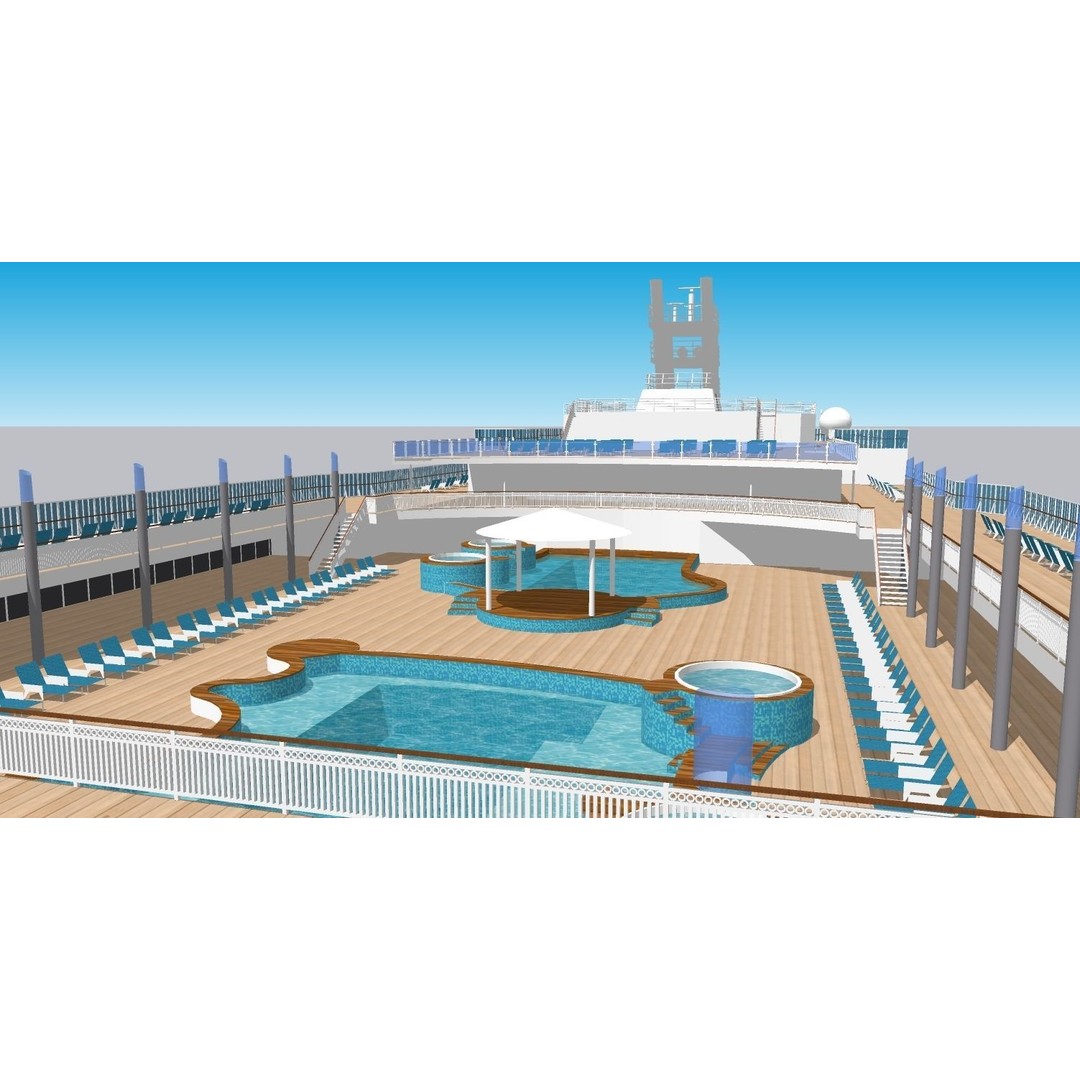 Norwegian Jewel 3D Model – Detailed Cruise Ship Asset, FBX & OBJ - View 16