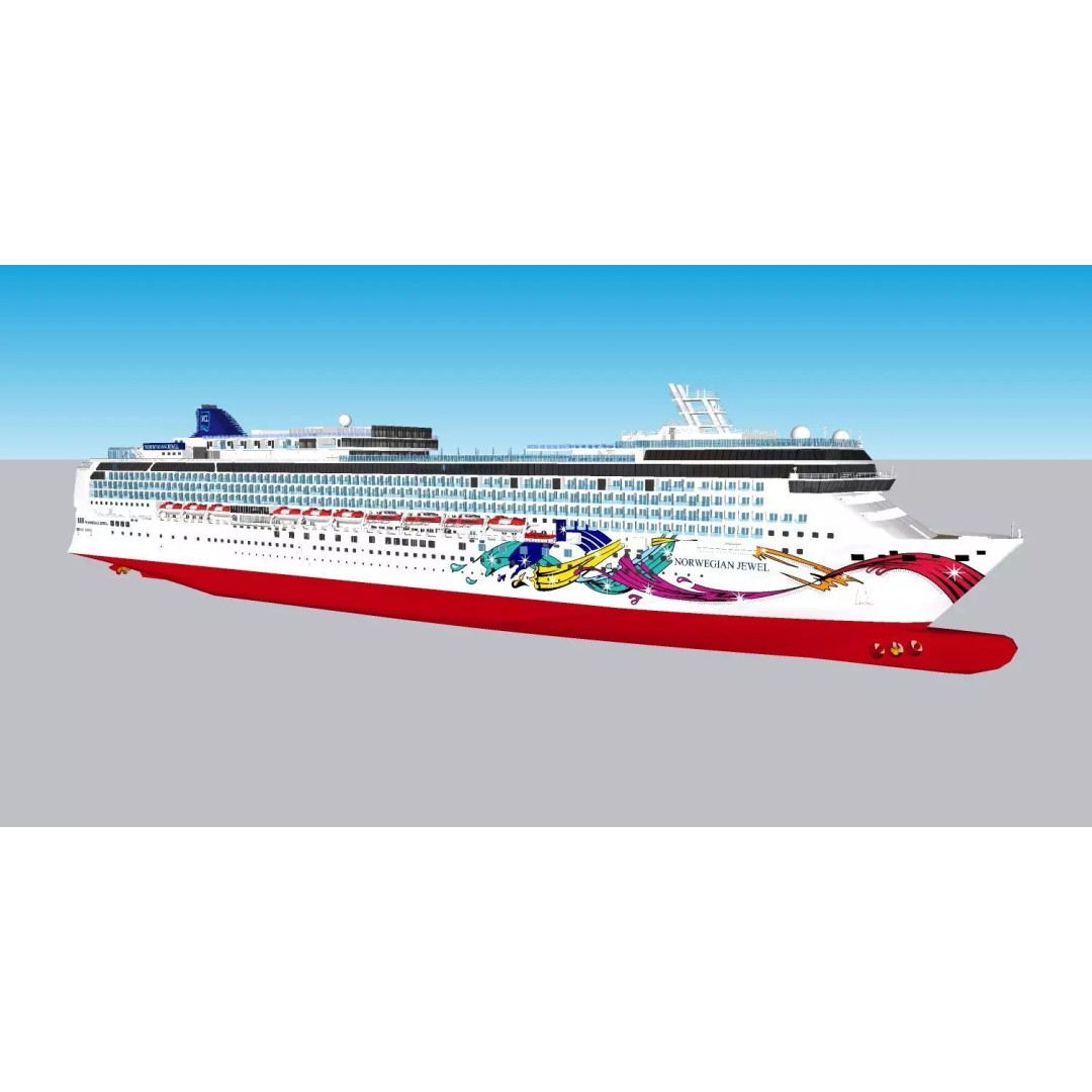 Norwegian Jewel 3D Model – Detailed Cruise Ship Asset, FBX & OBJ - View 2