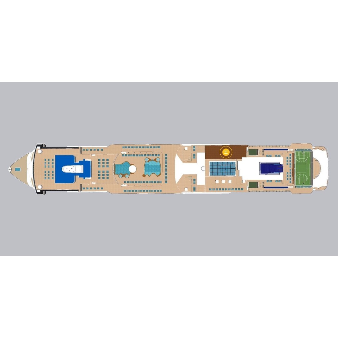 Norwegian Jewel 3D Model – Detailed Cruise Ship Asset, FBX & OBJ - View 29
