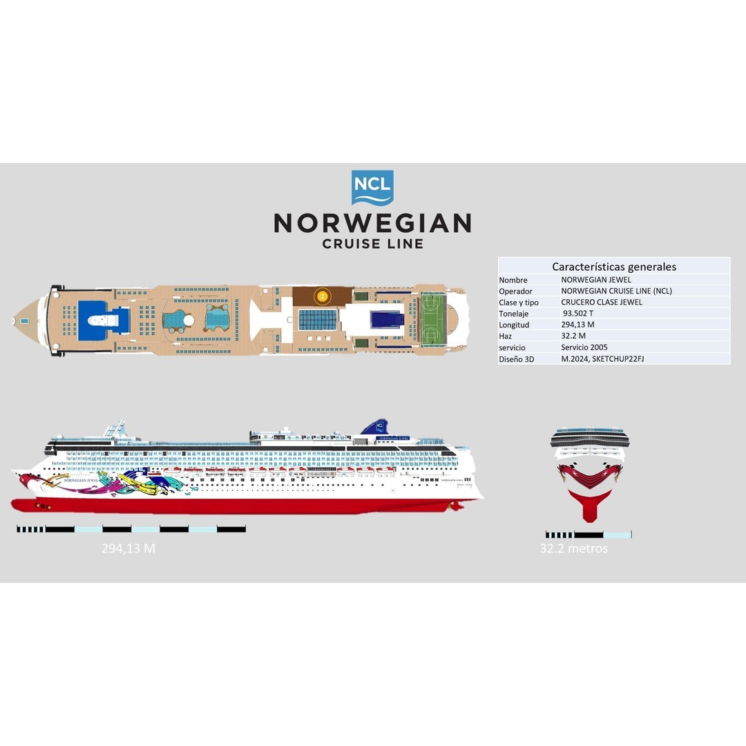 Norwegian Jewel 3D Model – Detailed Cruise Ship Asset, FBX & OBJ - View 3