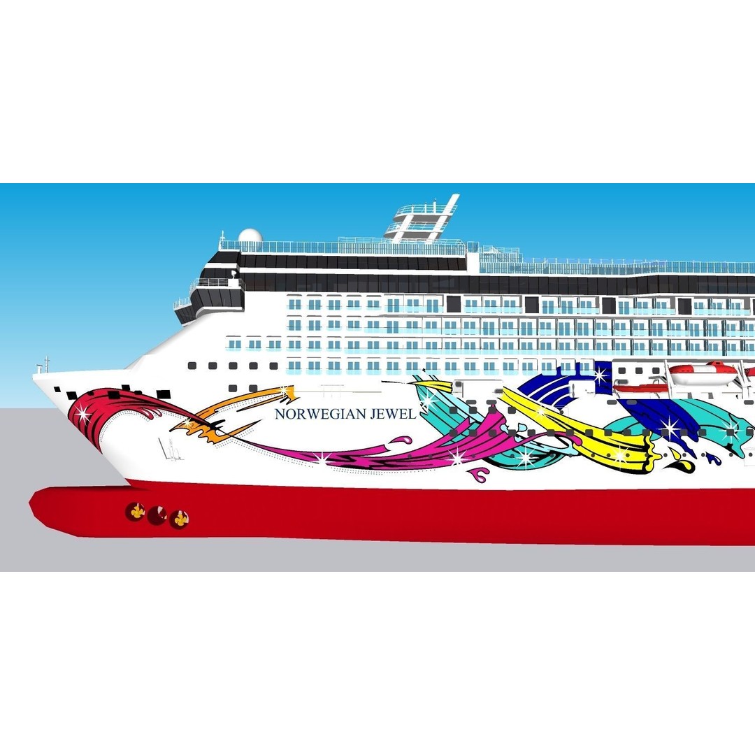 Norwegian Jewel 3D Model – Detailed Cruise Ship Asset, FBX & OBJ - View 31