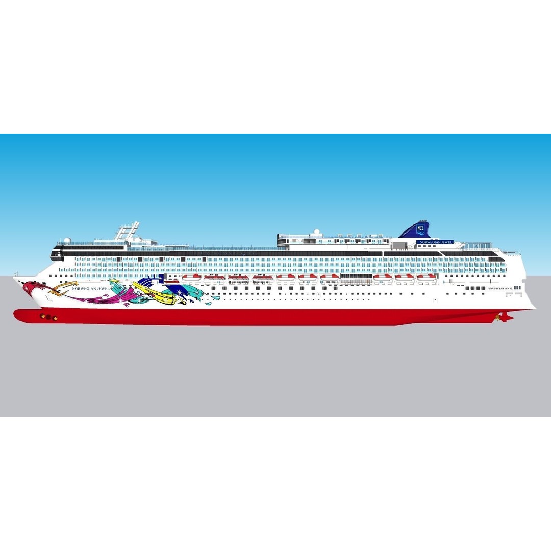 Norwegian Jewel 3D Model – Detailed Cruise Ship Asset, FBX & OBJ - View 6