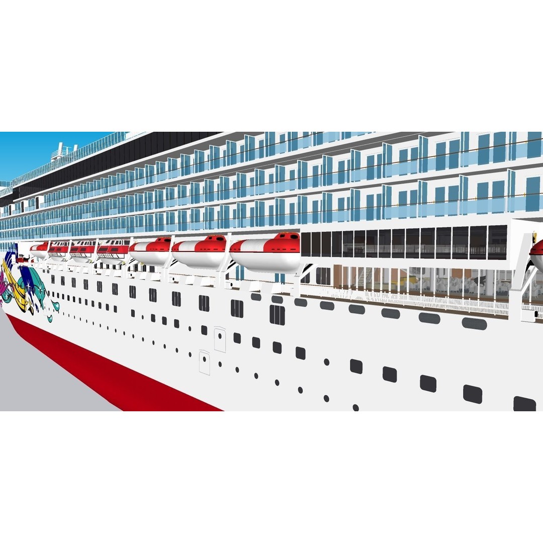 Norwegian Jewel 3D Model – Detailed Cruise Ship Asset, FBX & OBJ - View 7