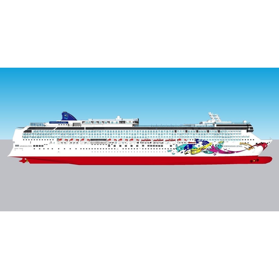 Norwegian Jewel 3D Model – Detailed Cruise Ship Asset, FBX & OBJ - View 9