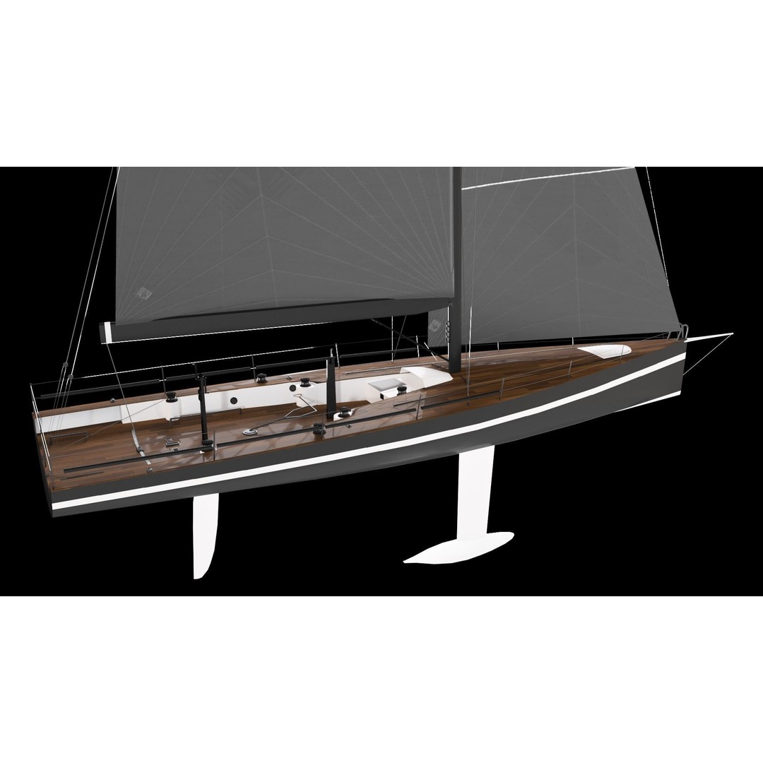 Sailing Yacht 3D Model – High-Quality Watercraft with PBR Textures, FBX - View 6