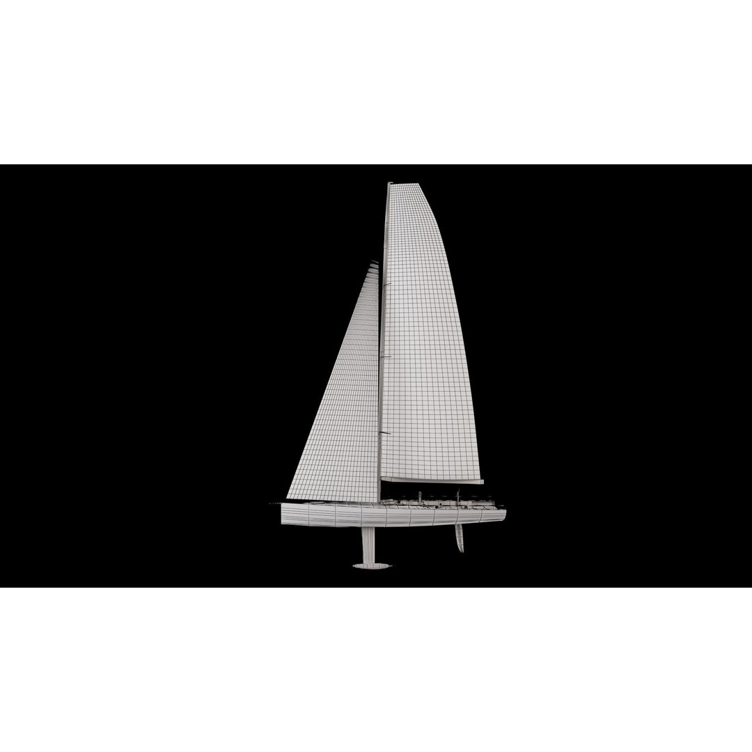 Sailing Yacht 3D Model – High-Quality Watercraft with PBR Textures, FBX - View 9