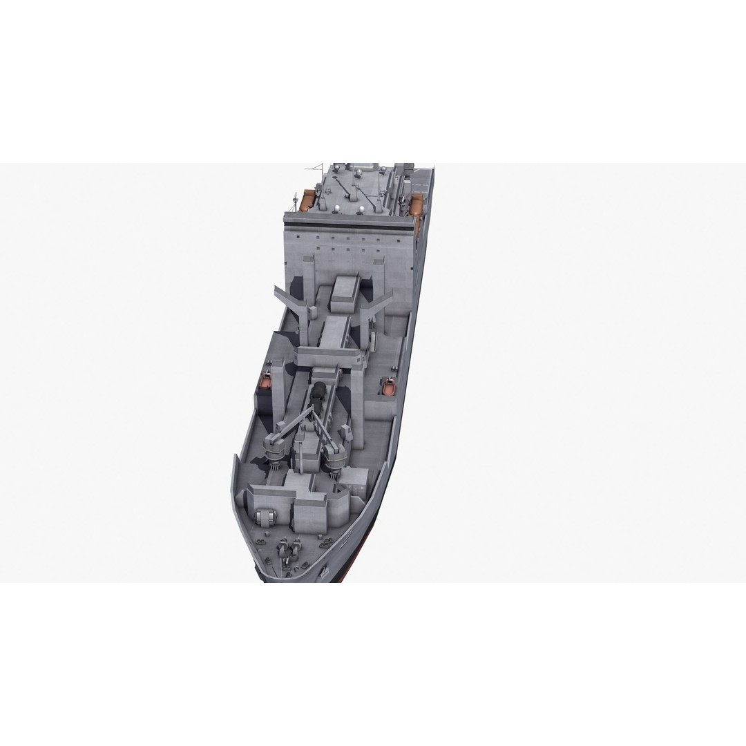 Lewis and Clark Class Replenishment Ship 3D Model – PBR Game-Ready Asset, FBX, OBJ - View 20