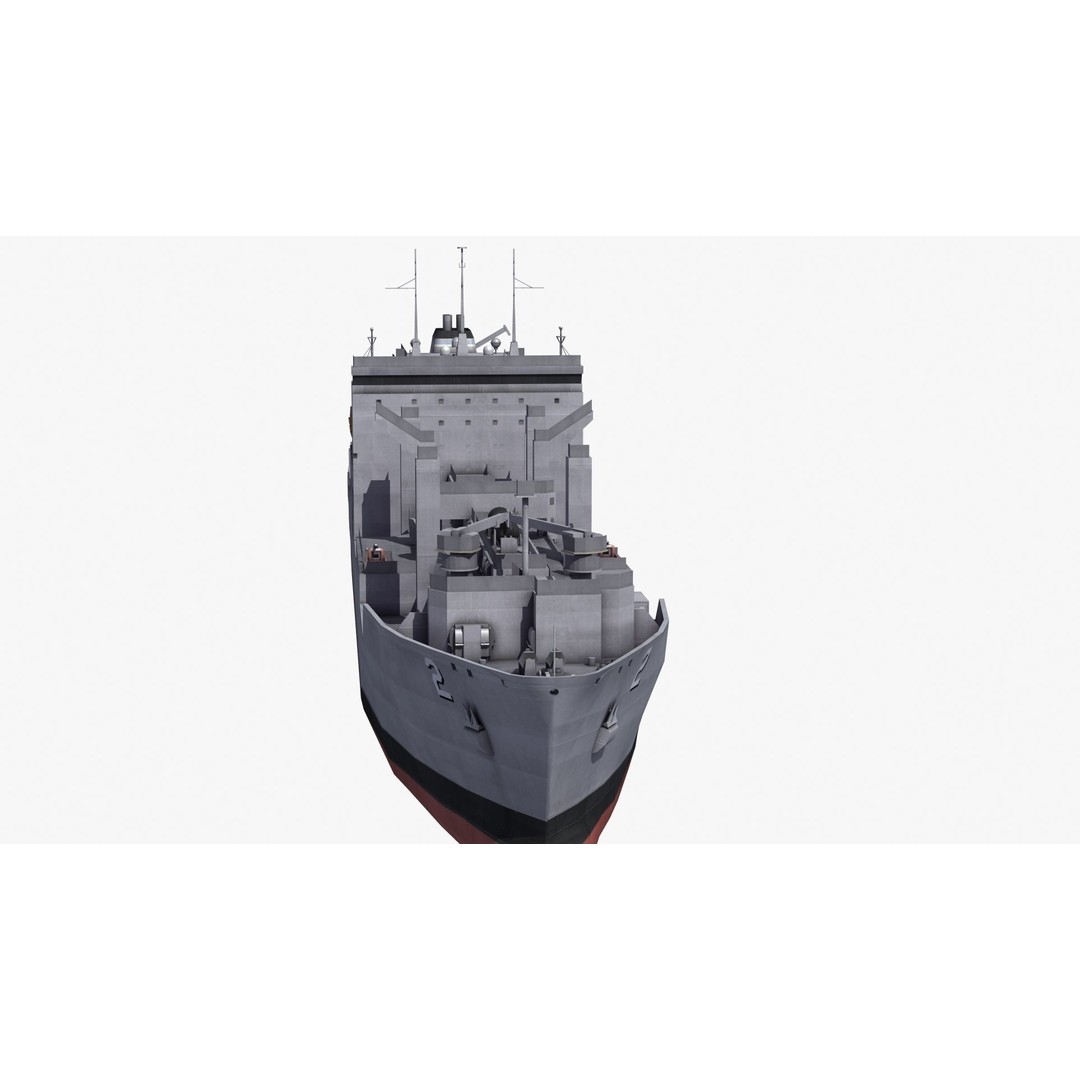 Lewis and Clark Class Replenishment Ship 3D Model – PBR Game-Ready Asset, FBX, OBJ - View 26
