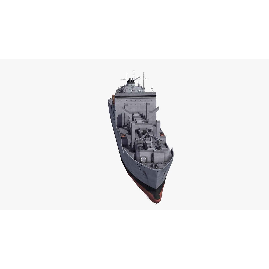 Lewis and Clark Class Replenishment Ship 3D Model – PBR Game-Ready Asset, FBX, OBJ - View 33