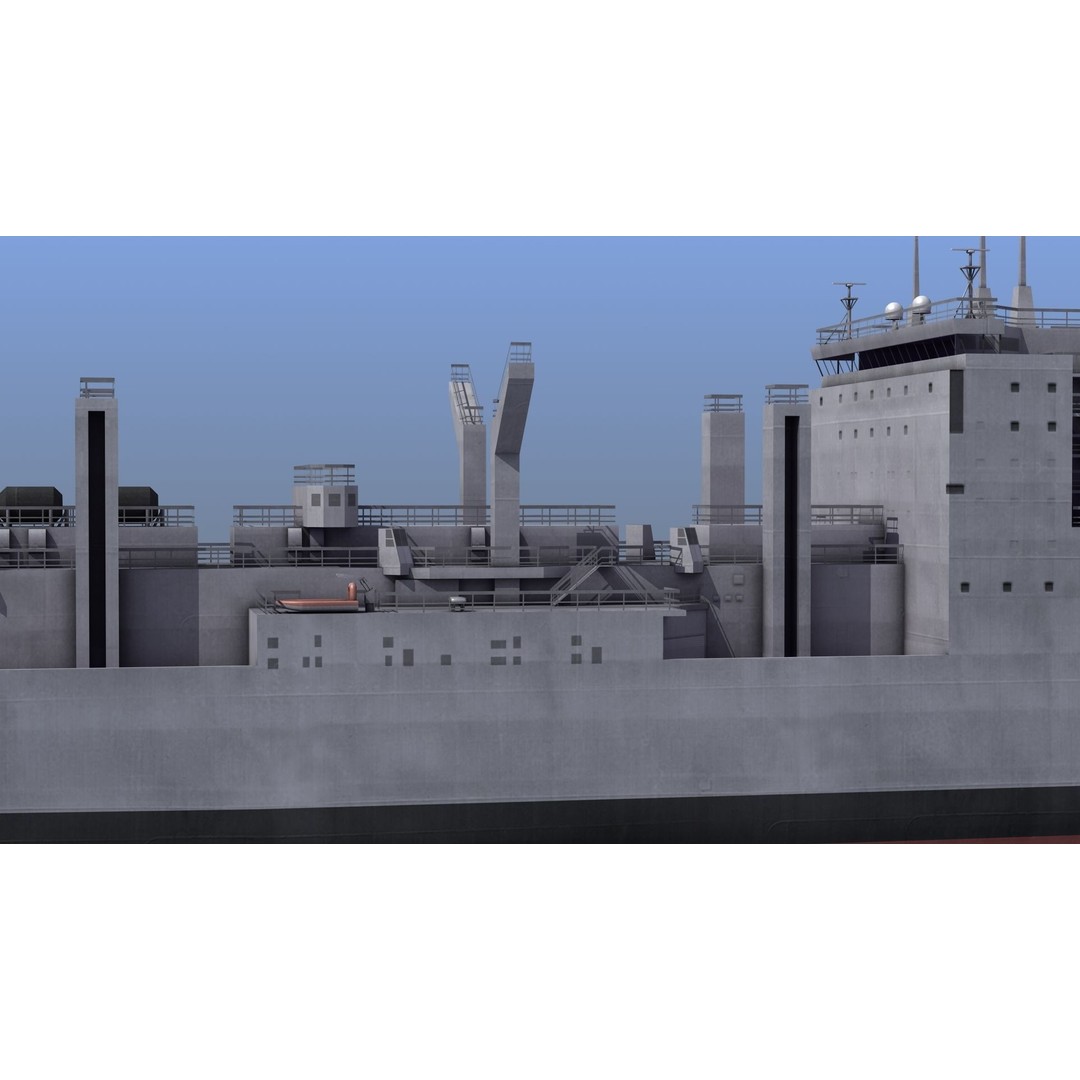 Lewis and Clark Class Replenishment Ship 3D Model – PBR Game-Ready Asset, FBX, OBJ - View 6