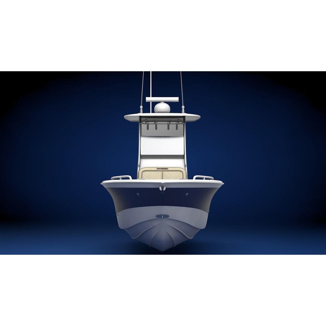Everglades 273 Sport Fishing Boat 3D Model – Low Poly Game Asset, FBX - View 7