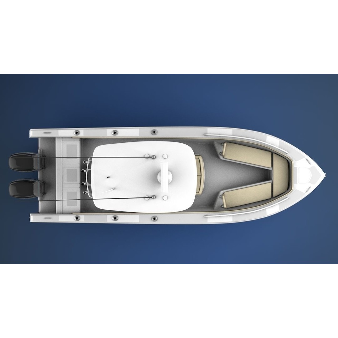 Everglades 273 Sport Fishing Boat 3D Model – Low Poly Game Asset, FBX - View 8