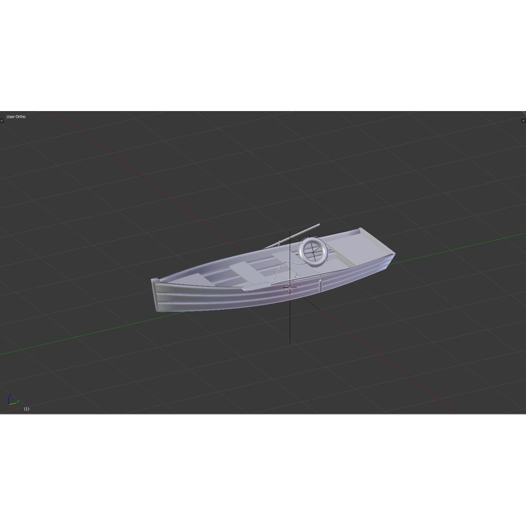 Old Boat 3D Model – Low Poly Watercraft with PBR Textures - View 12