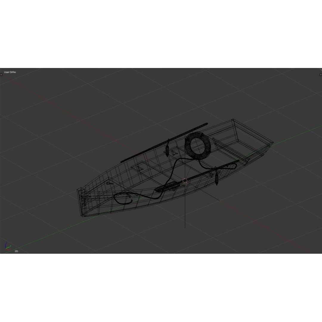 Old Boat 3D Model – Low Poly Watercraft with PBR Textures - View 13