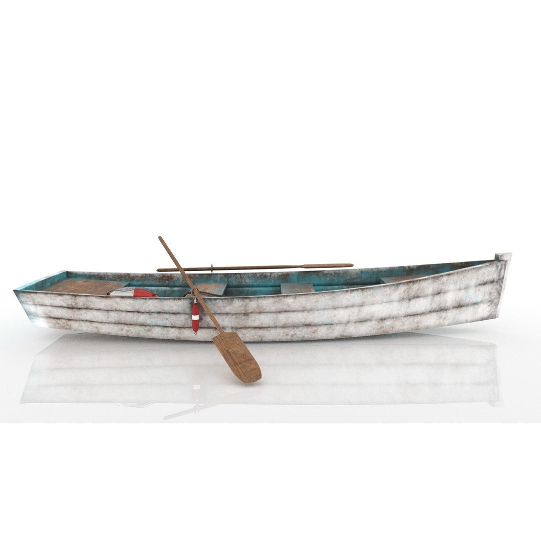 Old Boat 3D Model – Low Poly Watercraft with PBR Textures - View 5