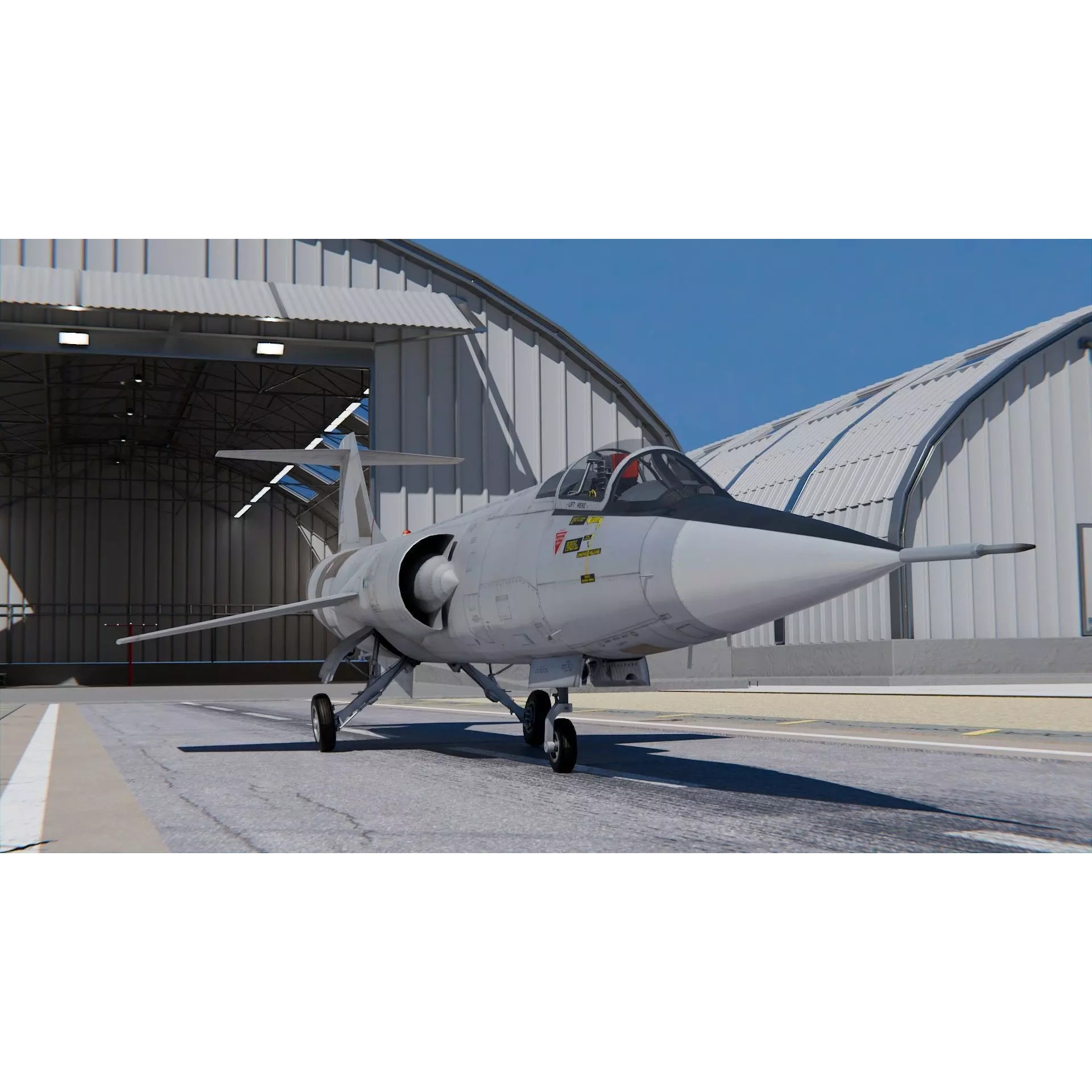 Lockheed F-104 Starfighter - Game-Ready 3D Model - View 2