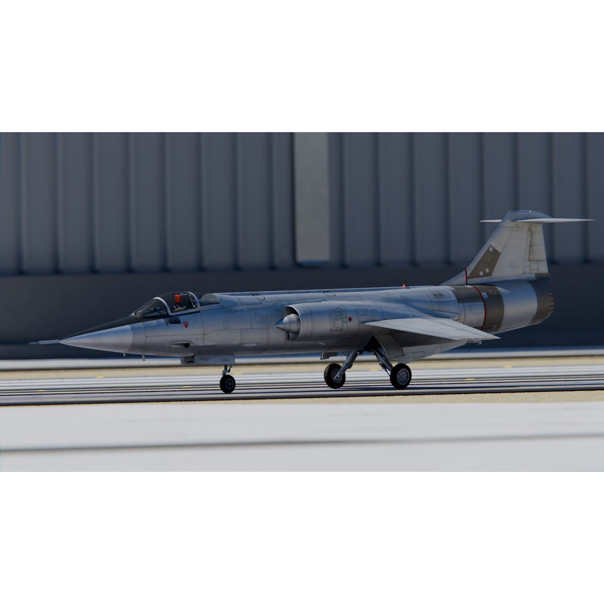 Lockheed F-104 Starfighter - Game-Ready 3D Model - View 3