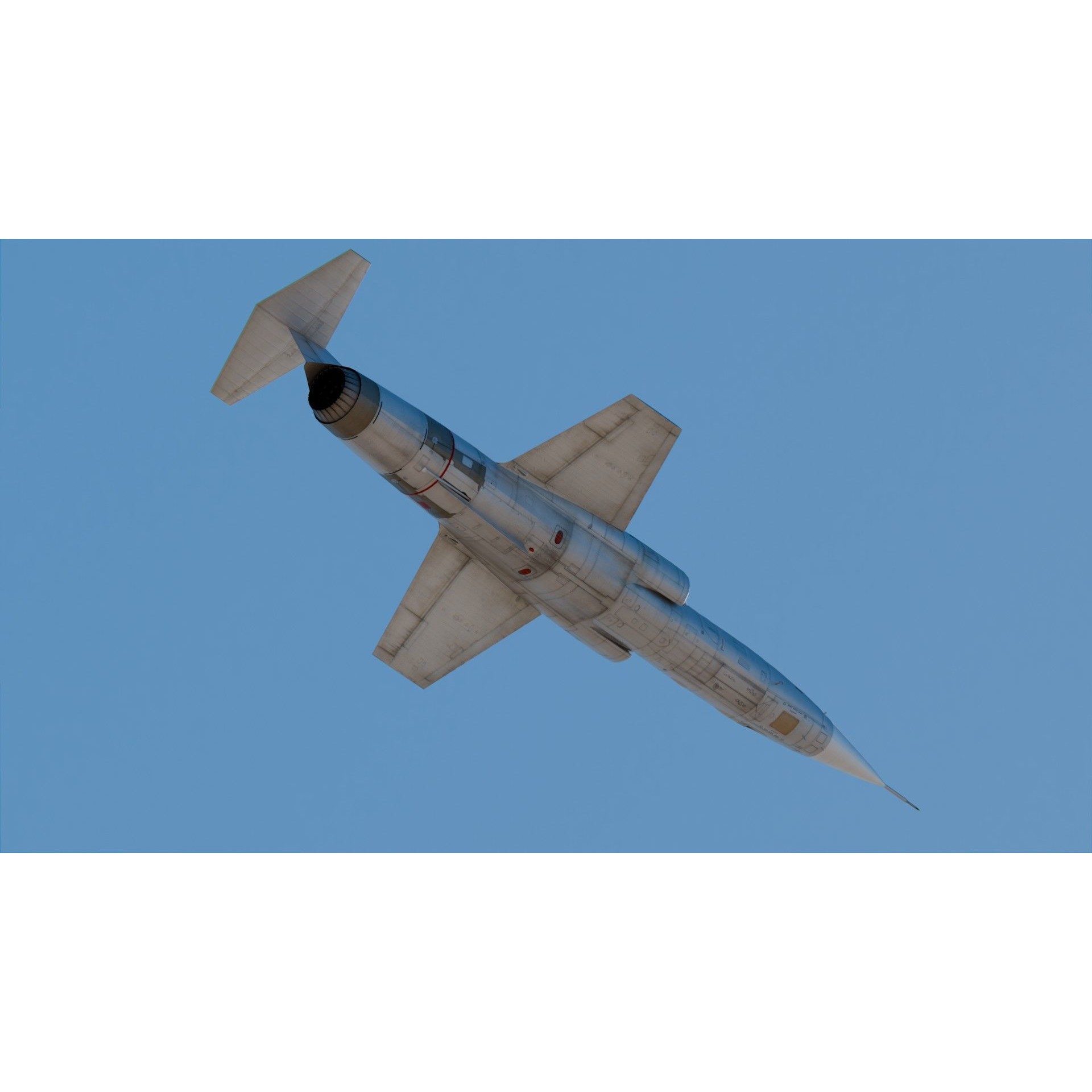 Lockheed F-104 Starfighter - Game-Ready 3D Model - View 5