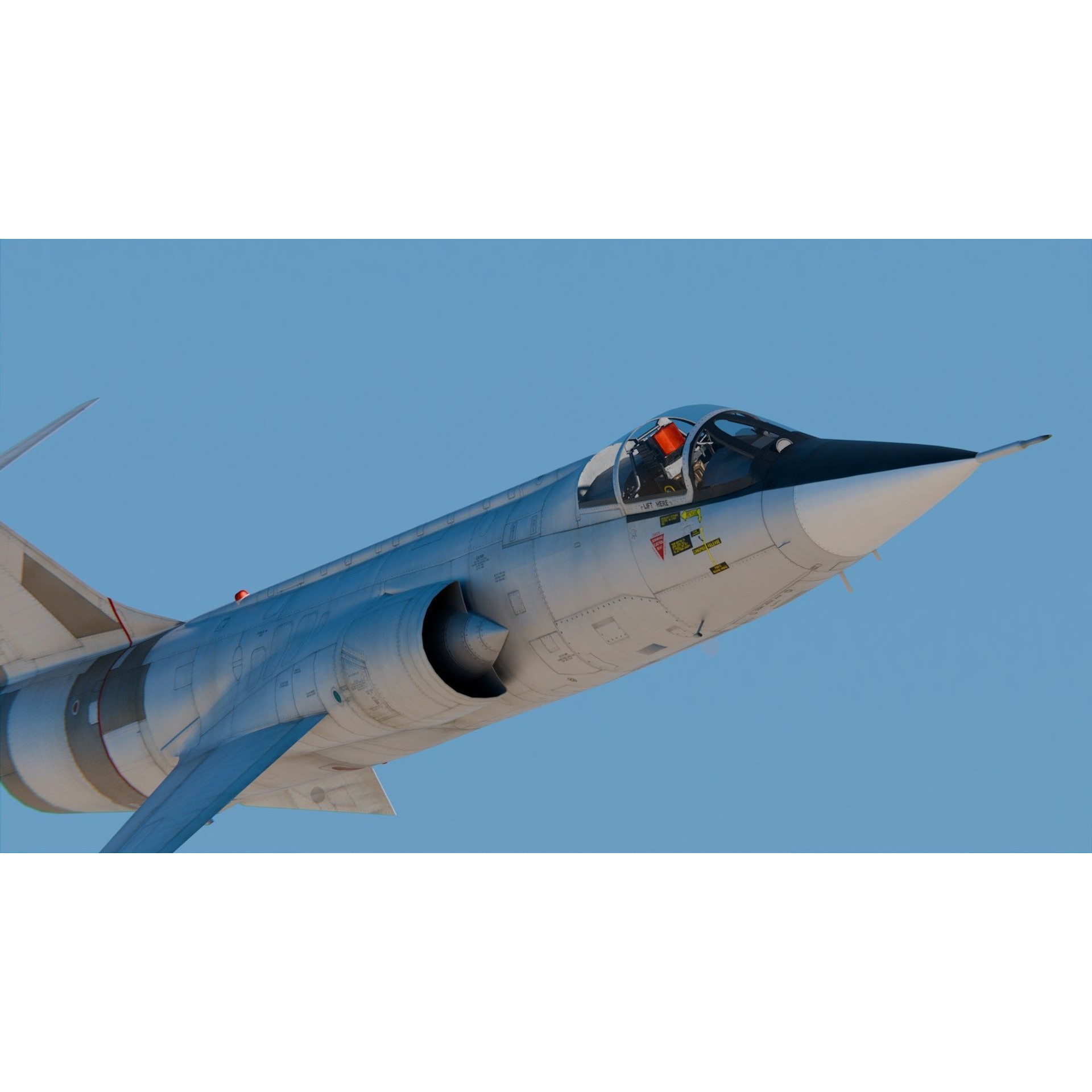 Lockheed F-104 Starfighter - Game-Ready 3D Model - View 7