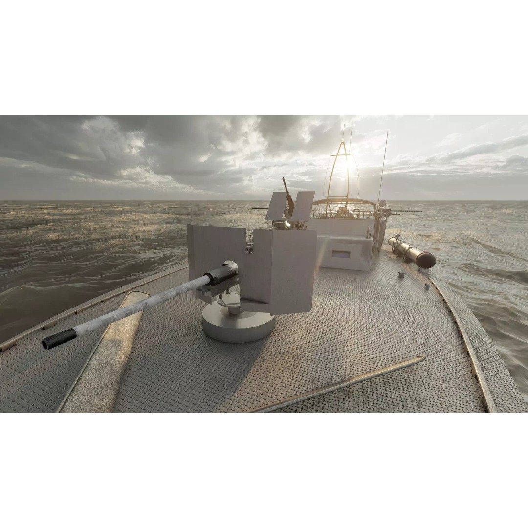 WW2 Patrol Boat 3D Model – Detailed Military Vessel, FBX, OBJ - View 19