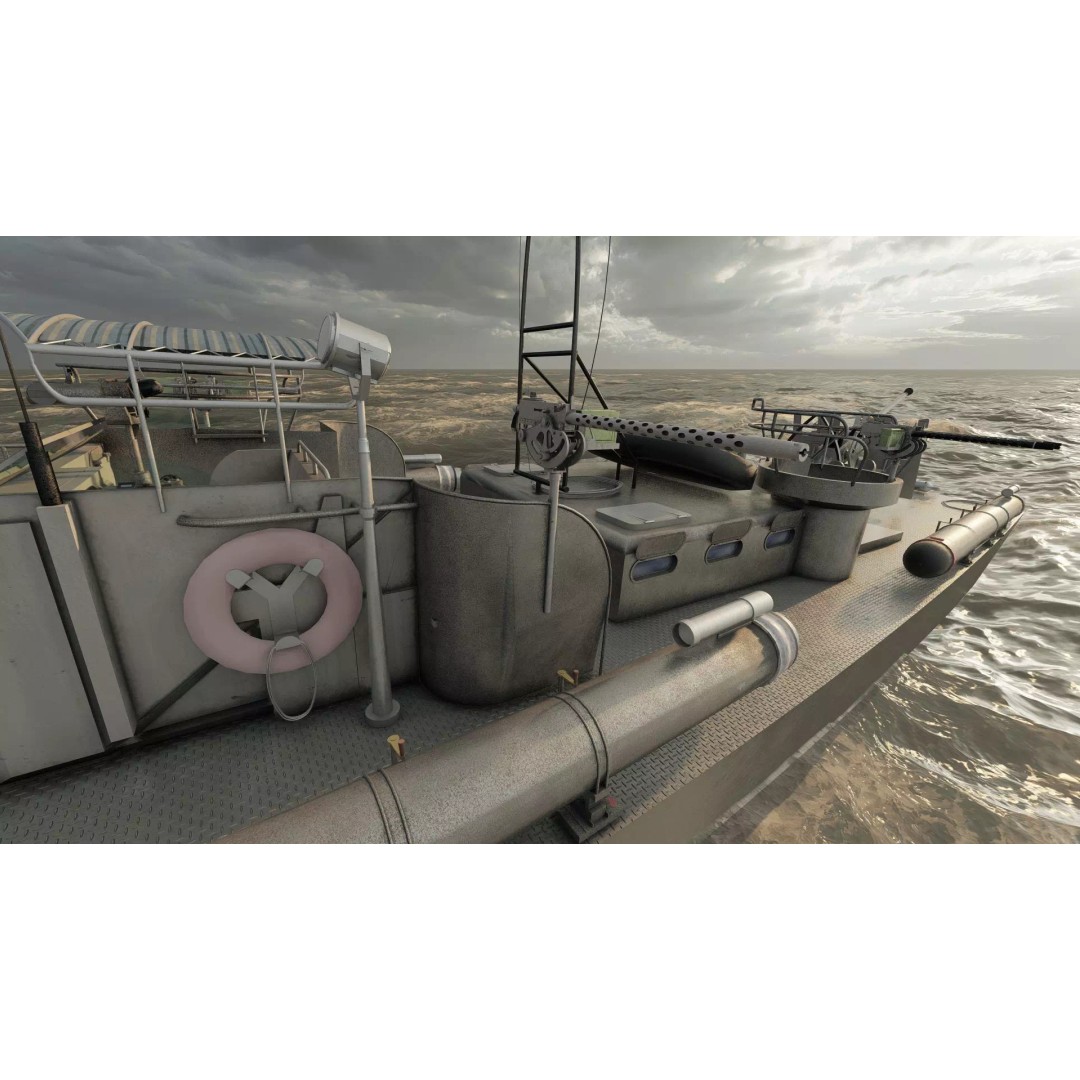 WW2 Patrol Boat 3D Model – Detailed Military Vessel, FBX, OBJ - View 22