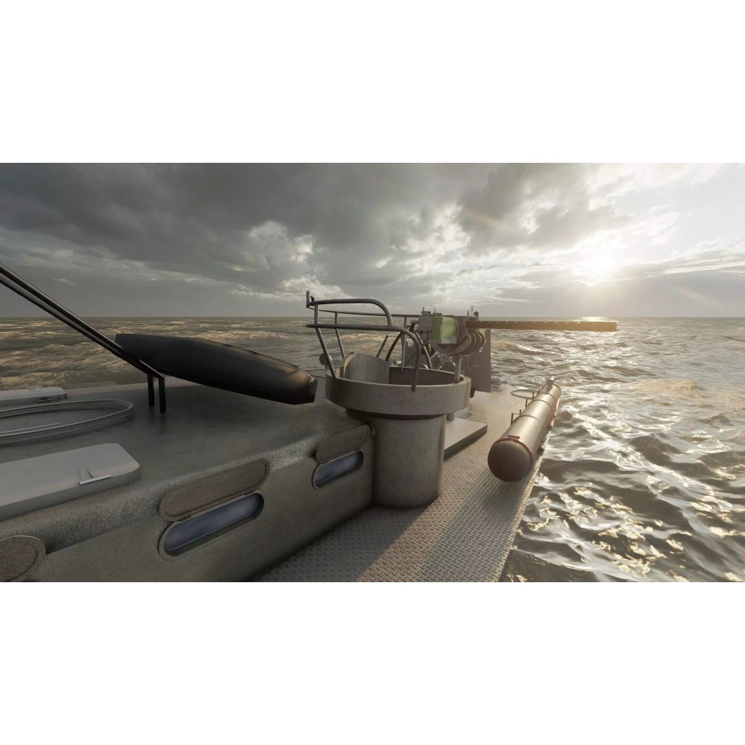 WW2 Patrol Boat 3D Model – Detailed Military Vessel, FBX, OBJ - View 23