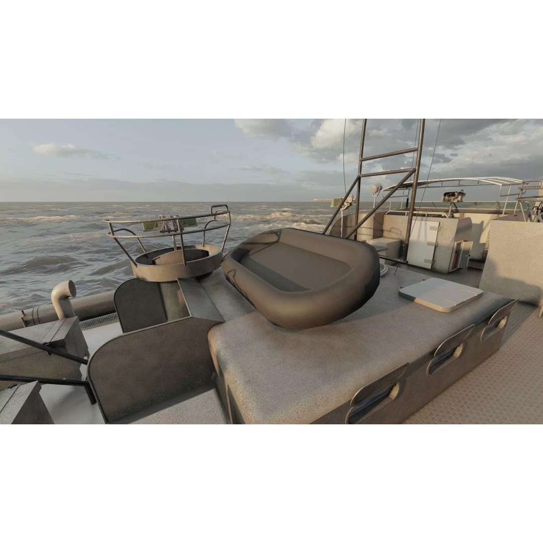 WW2 Patrol Boat 3D Model – Detailed Military Vessel, FBX, OBJ - View 27