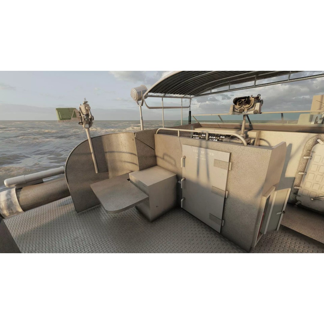 WW2 Patrol Boat 3D Model – Detailed Military Vessel, FBX, OBJ - View 29