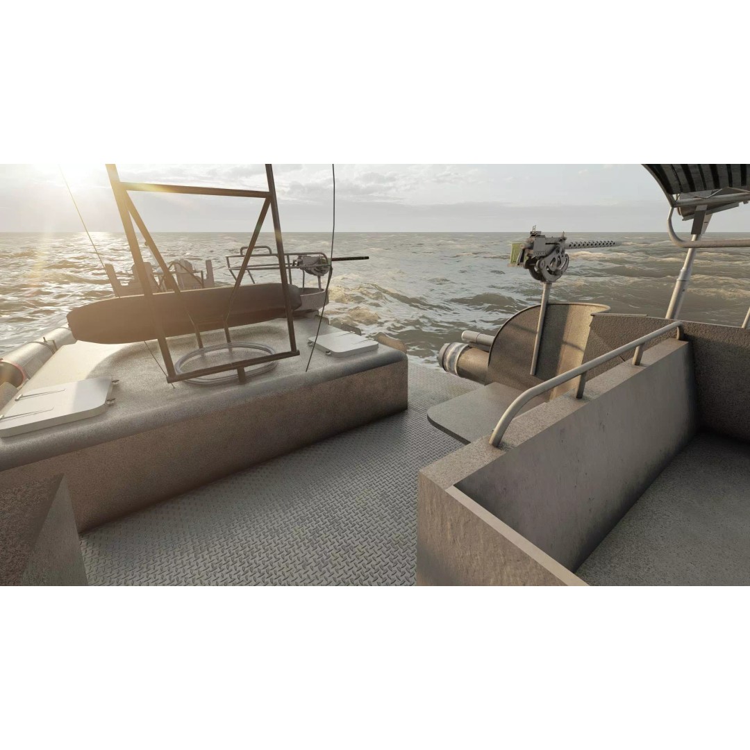 WW2 Patrol Boat 3D Model – Detailed Military Vessel, FBX, OBJ - View 32