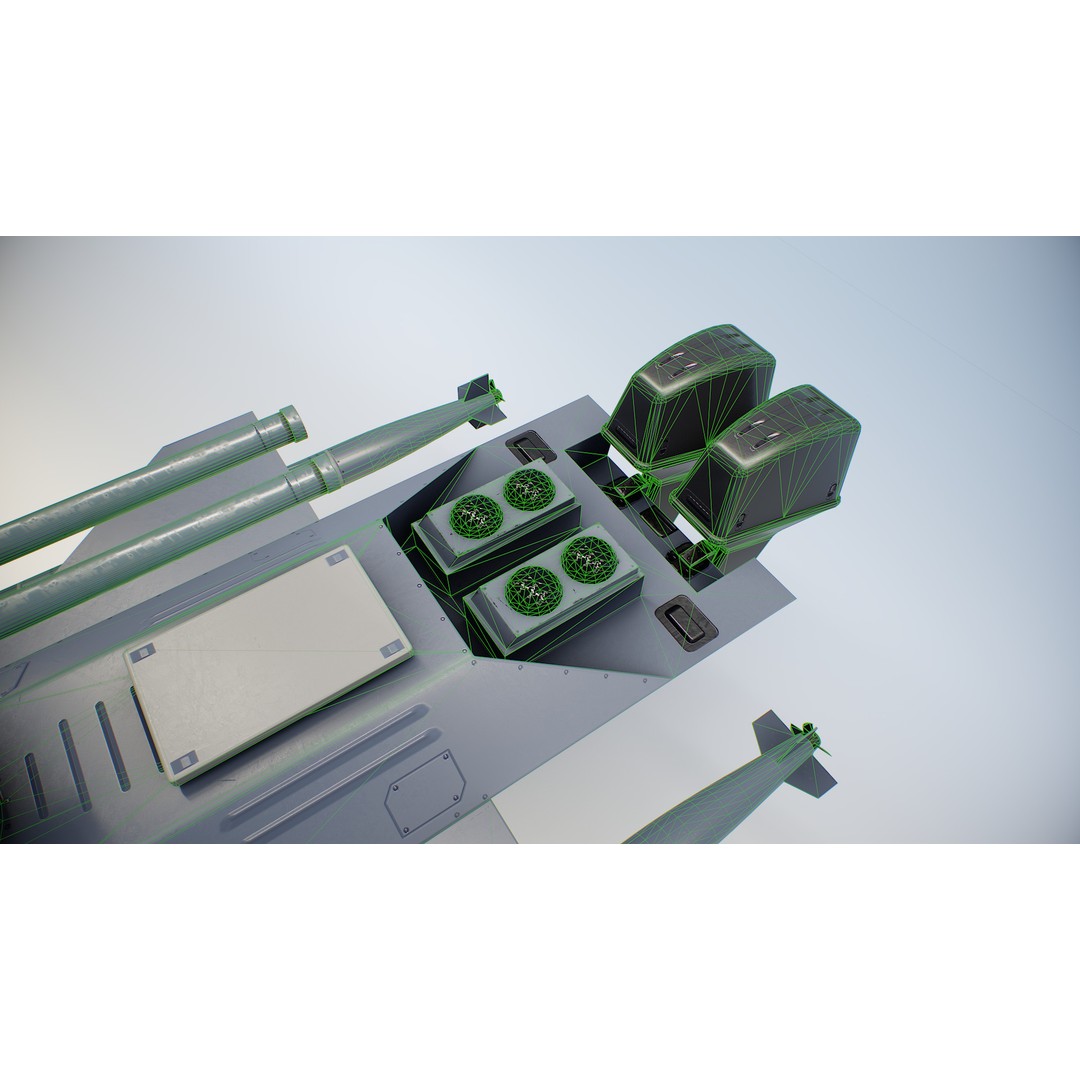 Naval Combat Drone 3D Model – Low Poly Game Ready Asset, FBX - View 15