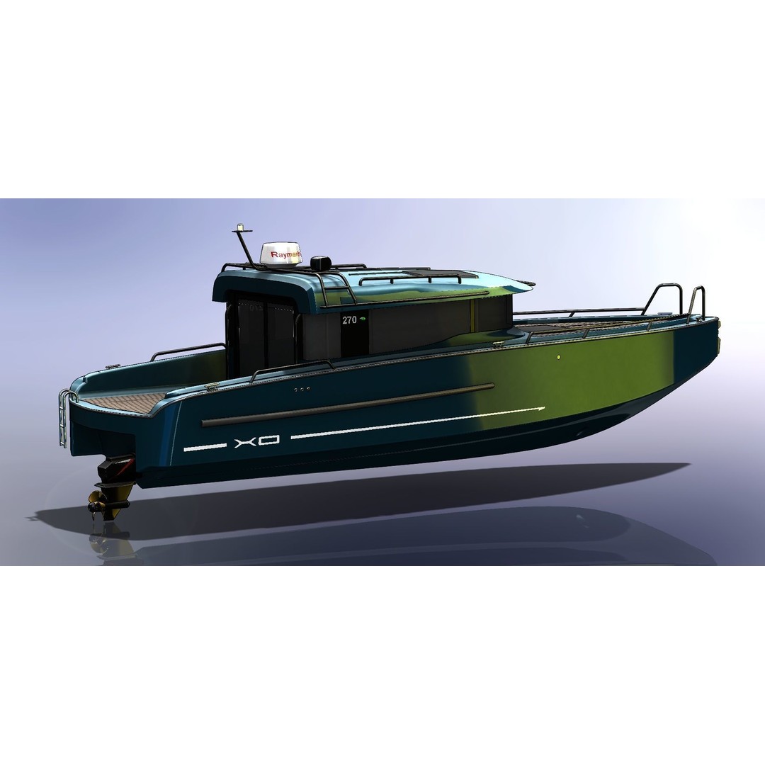 XO 270 FC Inboard 3D Model – High Poly Watercraft, FBX & OBJ - View 3