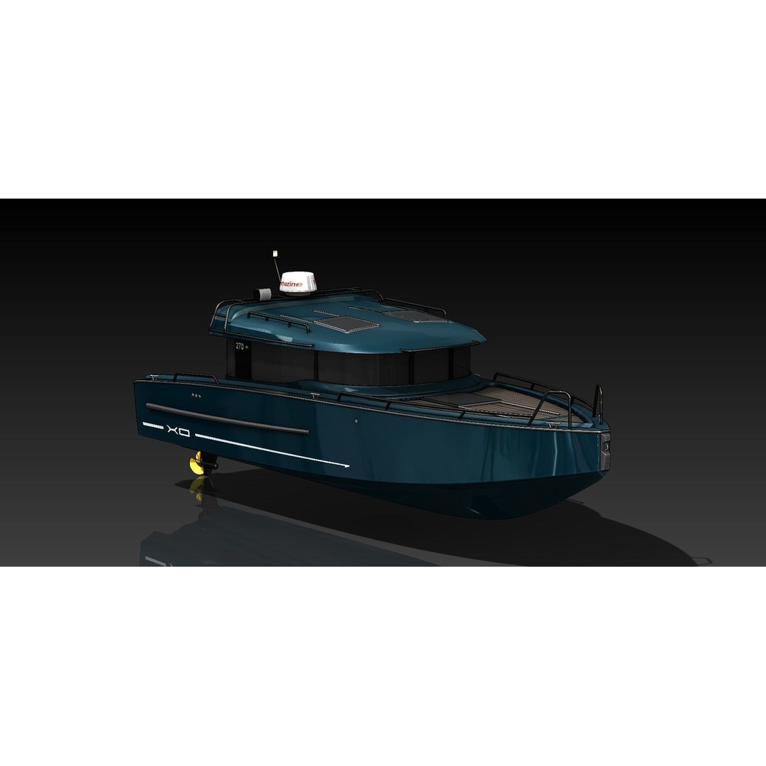 XO 270 FC Inboard 3D Model – High Poly Watercraft, FBX & OBJ - View 6