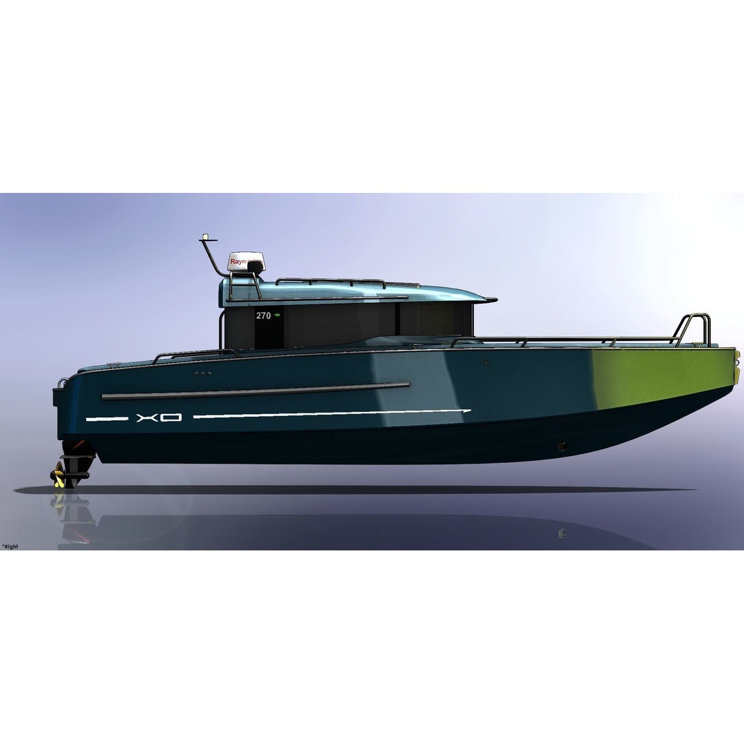 XO 270 FC Inboard 3D Model – High Poly Watercraft, FBX & OBJ - View 7