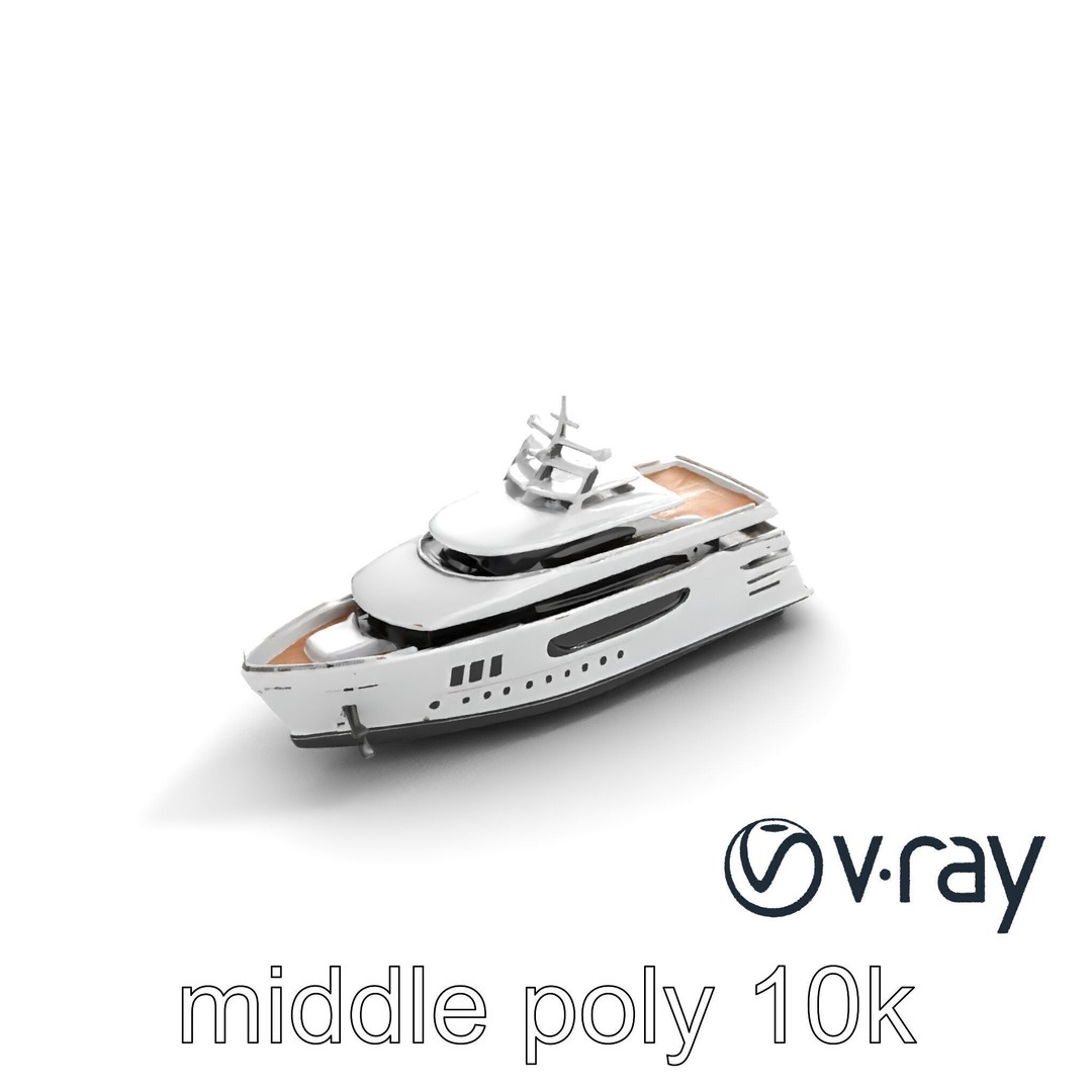 Expedition-Class Superyacht 3D Model – Low Poly PBR Asset for Games - View 10