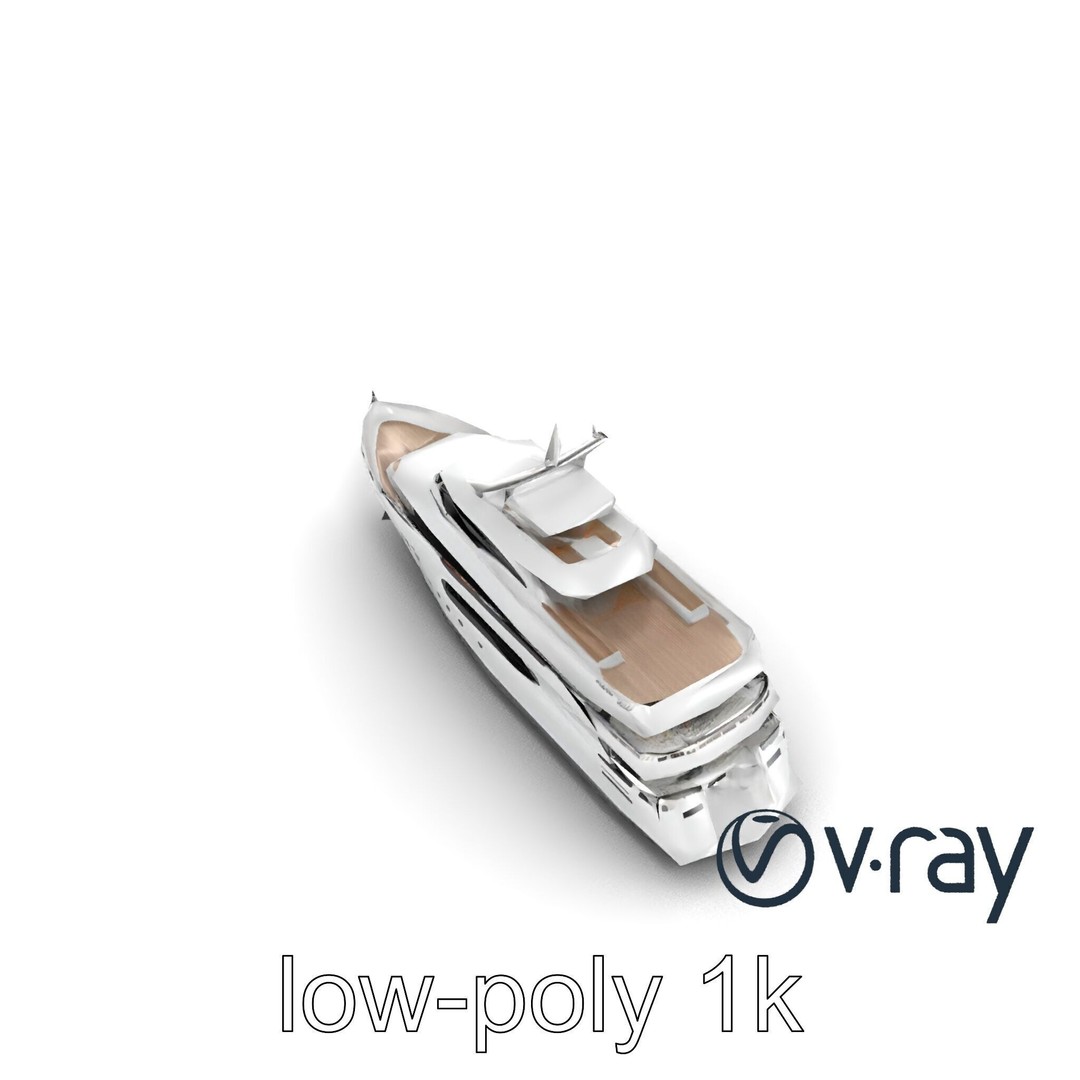 Expedition-Class Superyacht 3D Model – Low Poly PBR Asset for Games - View 11
