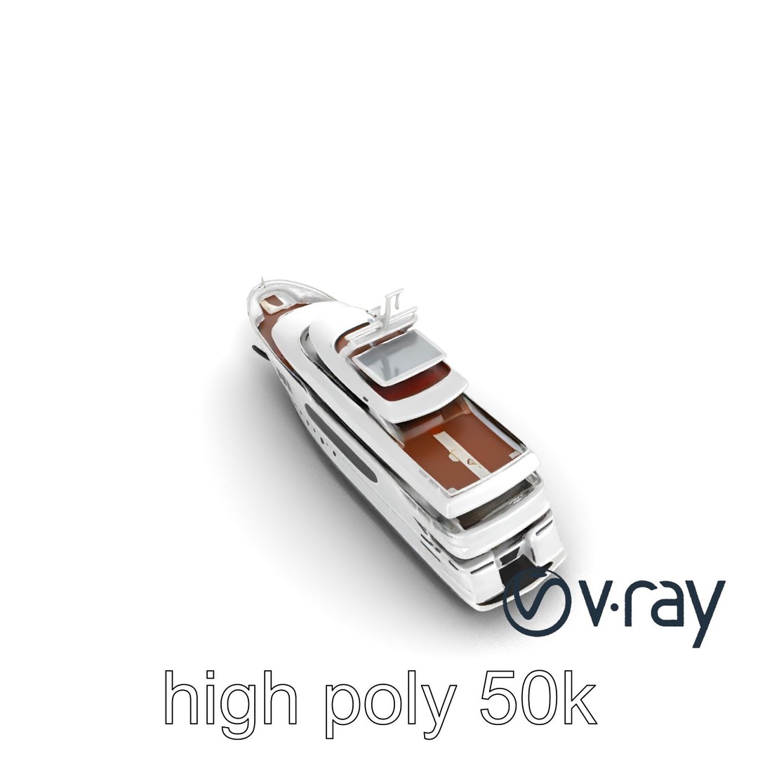 Expedition-Class Superyacht 3D Model – Low Poly PBR Asset for Games - View 12