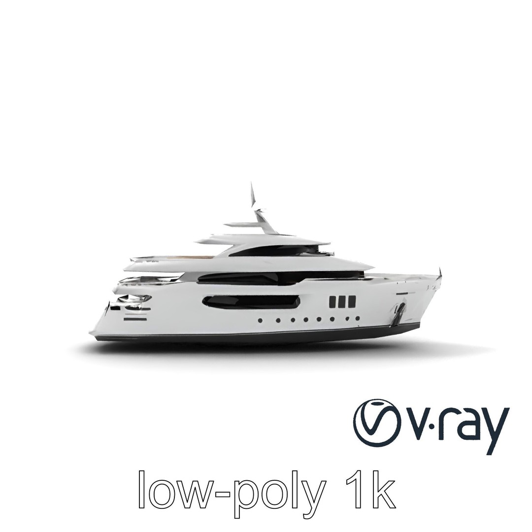 Expedition-Class Superyacht 3D Model – Low Poly PBR Asset for Games - View 13