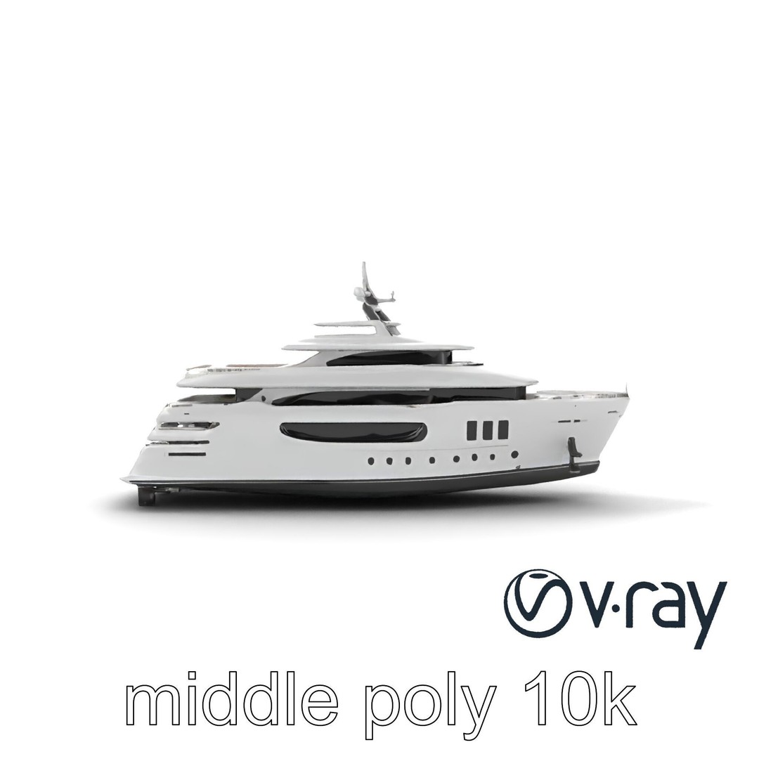 Expedition-Class Superyacht 3D Model – Low Poly PBR Asset for Games - View 15