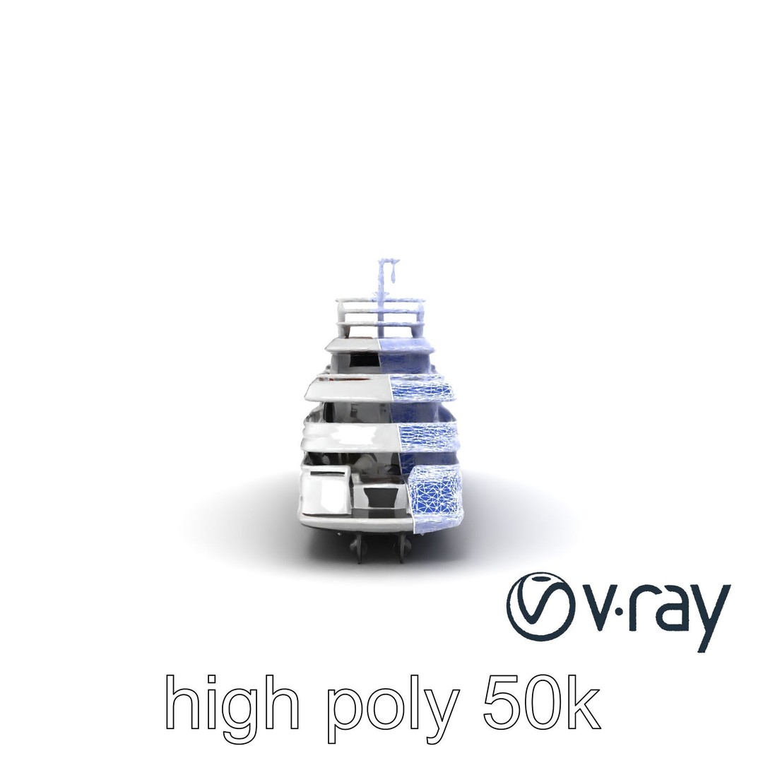 Expedition-Class Superyacht 3D Model – Low Poly PBR Asset for Games - View 16