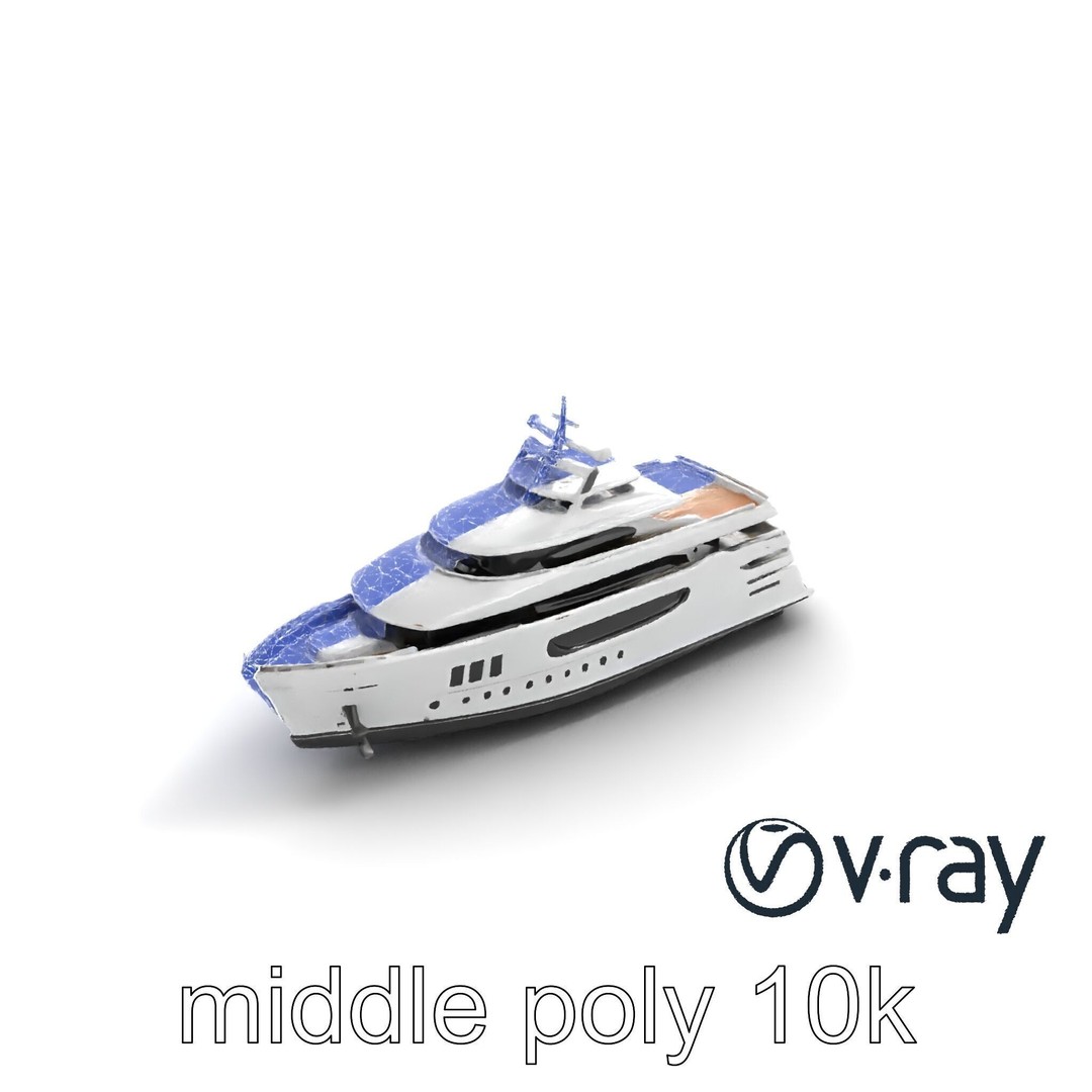 Expedition-Class Superyacht 3D Model – Low Poly PBR Asset for Games - View 17