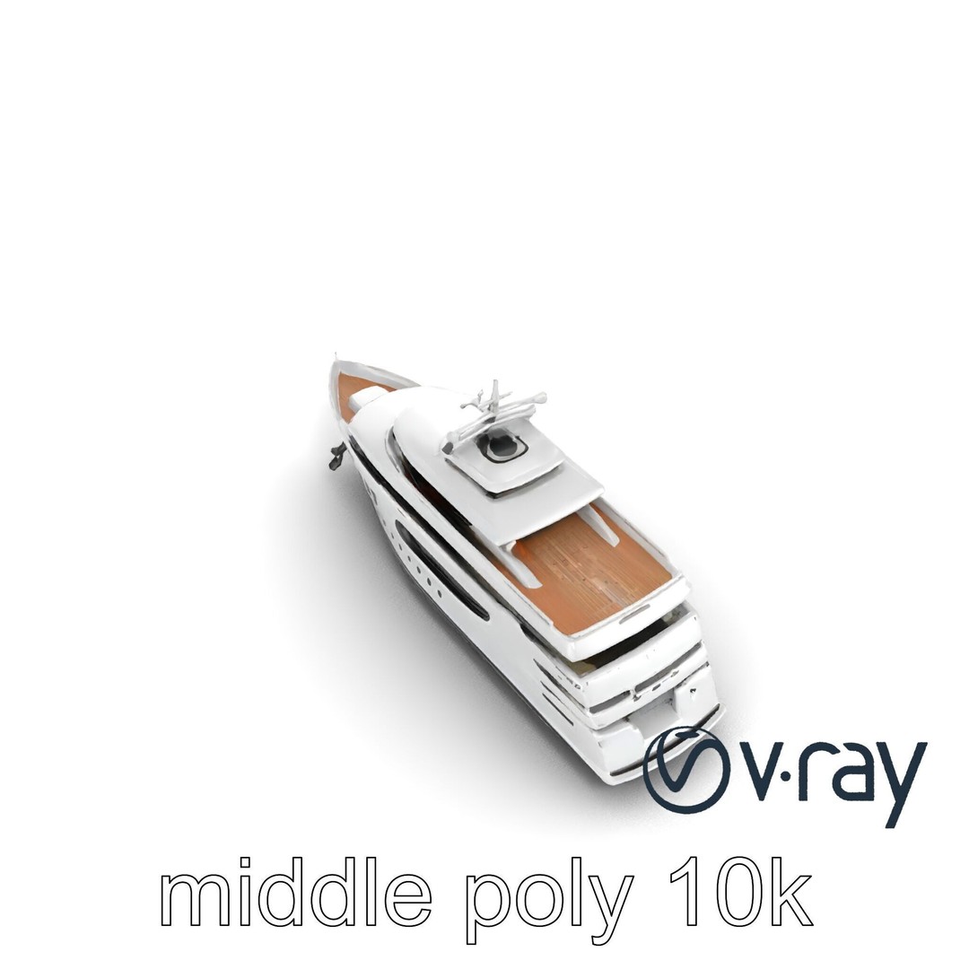 Expedition-Class Superyacht 3D Model – Low Poly PBR Asset for Games - View 18