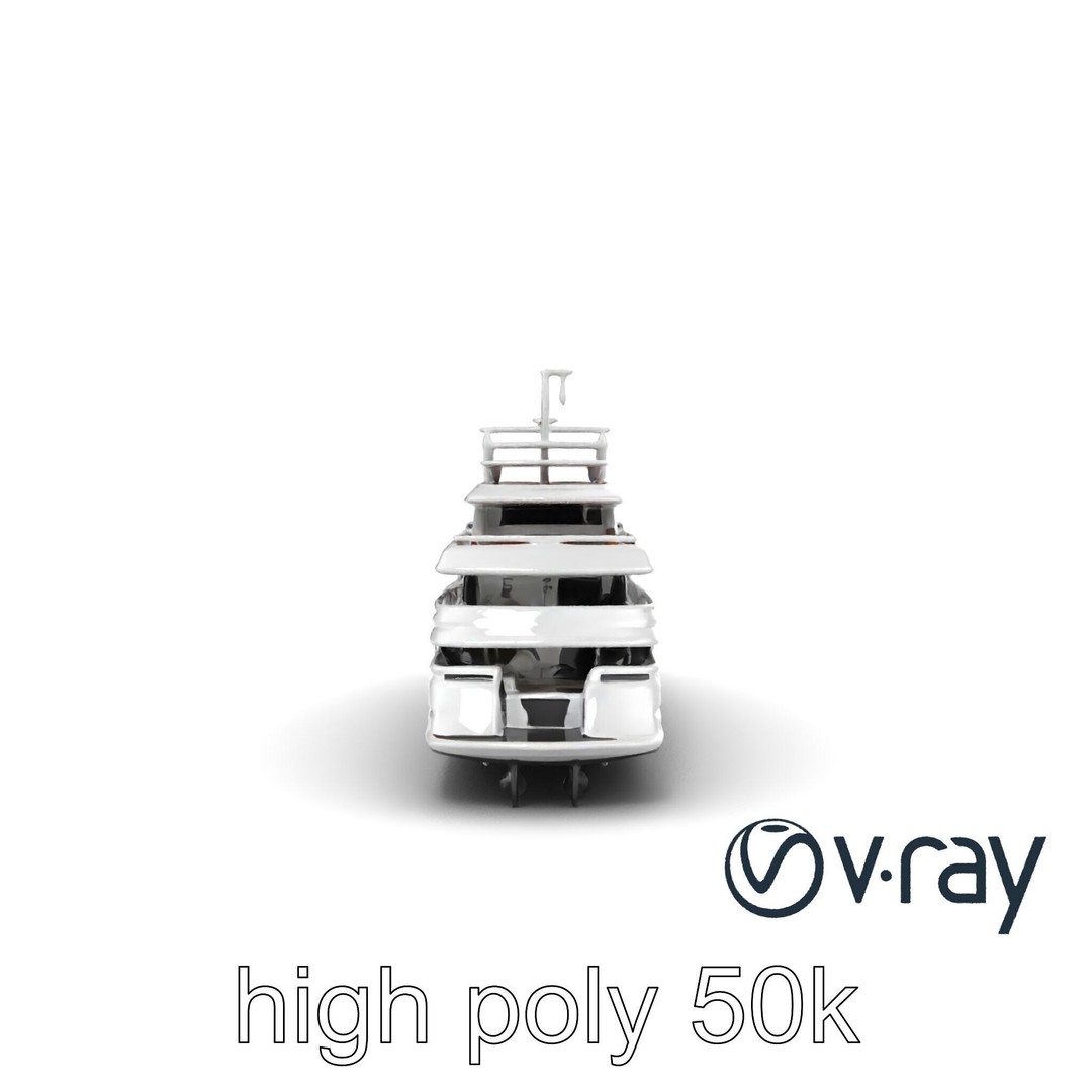 Expedition-Class Superyacht 3D Model – Low Poly PBR Asset for Games - View 19