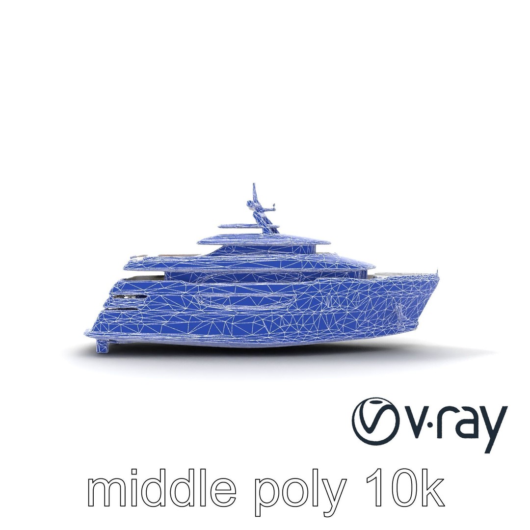 Expedition-Class Superyacht 3D Model – Low Poly PBR Asset for Games - View 20