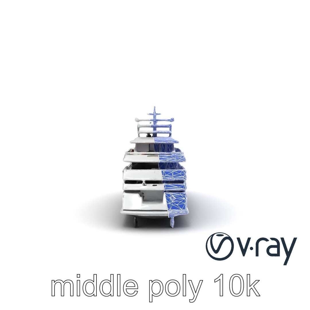 Expedition-Class Superyacht 3D Model – Low Poly PBR Asset for Games - View 21