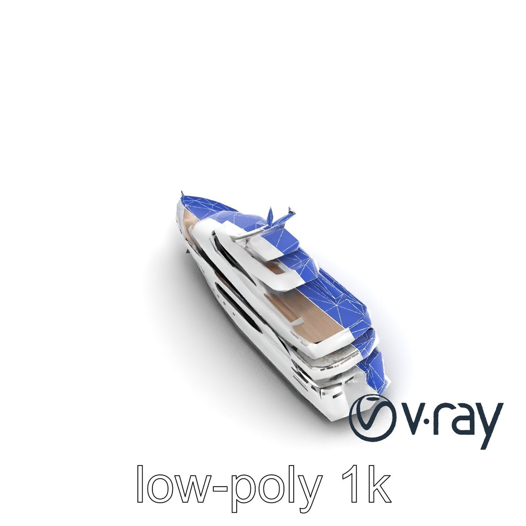 Expedition-Class Superyacht 3D Model – Low Poly PBR Asset for Games - View 22