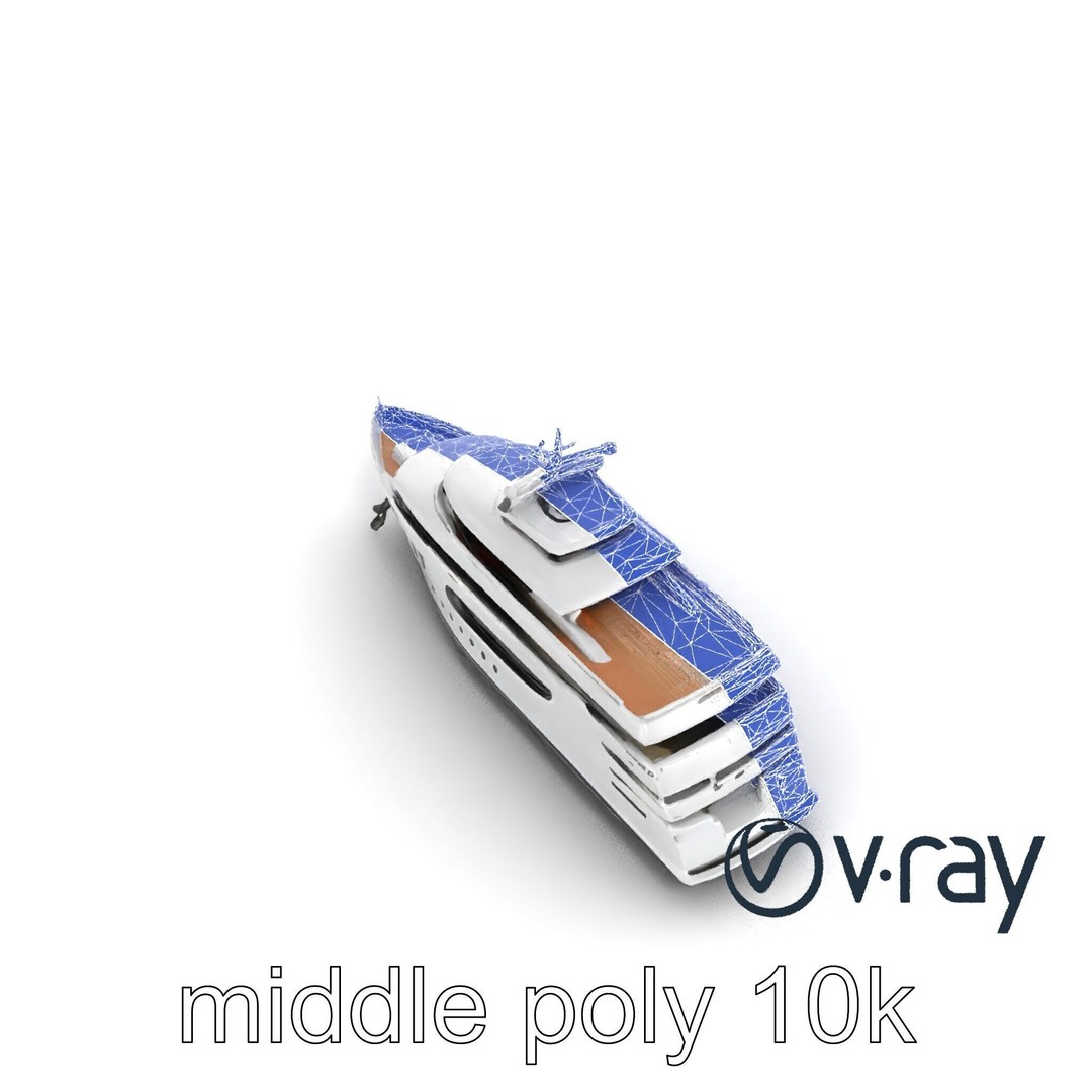 Expedition-Class Superyacht 3D Model – Low Poly PBR Asset for Games - View 23