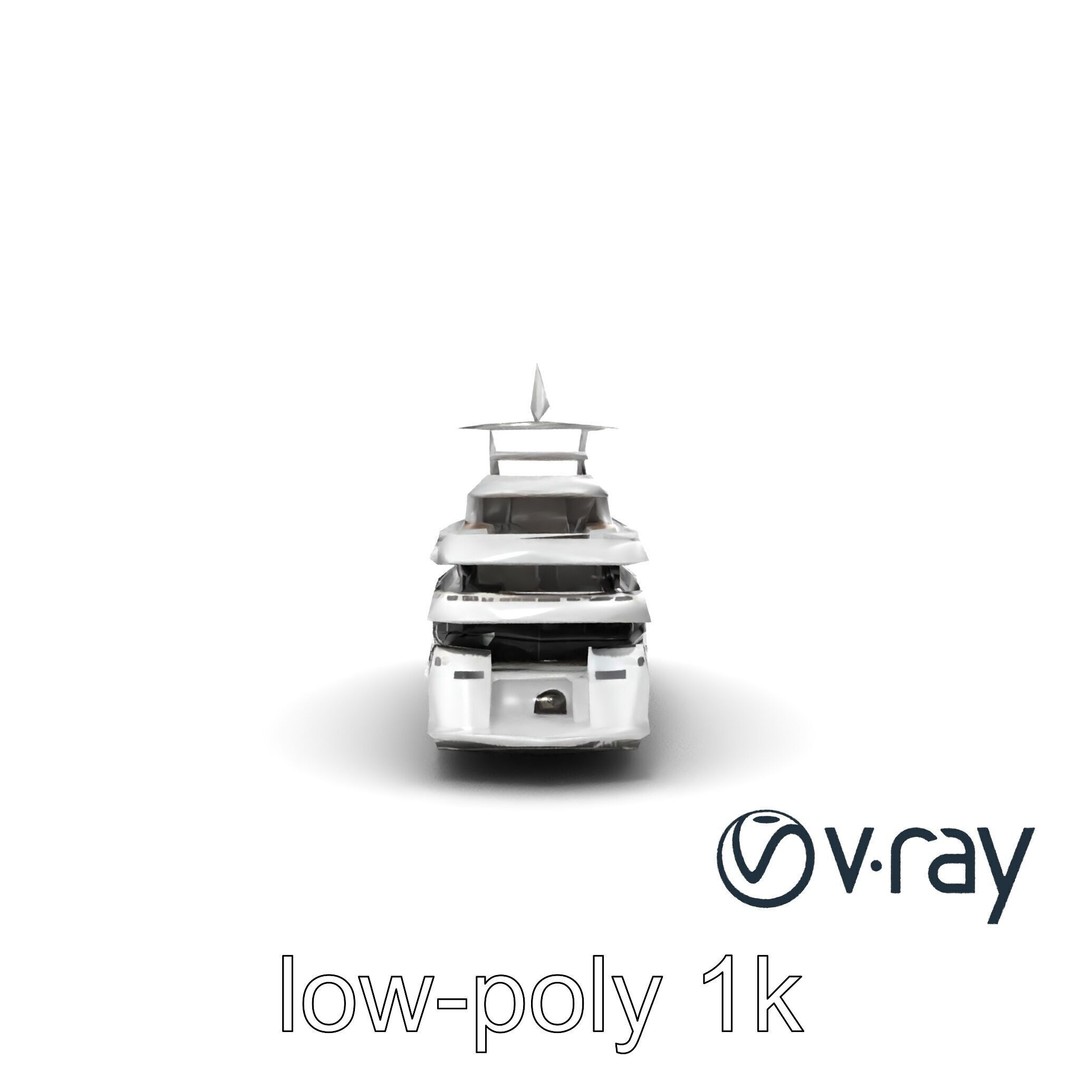Expedition-Class Superyacht 3D Model – Low Poly PBR Asset for Games - View 24