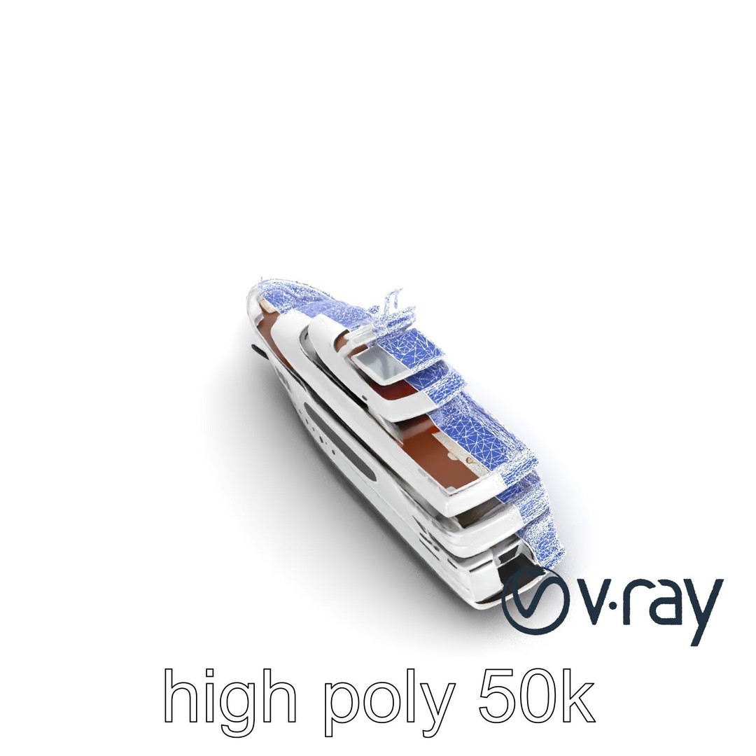 Expedition-Class Superyacht 3D Model – Low Poly PBR Asset for Games - View 26