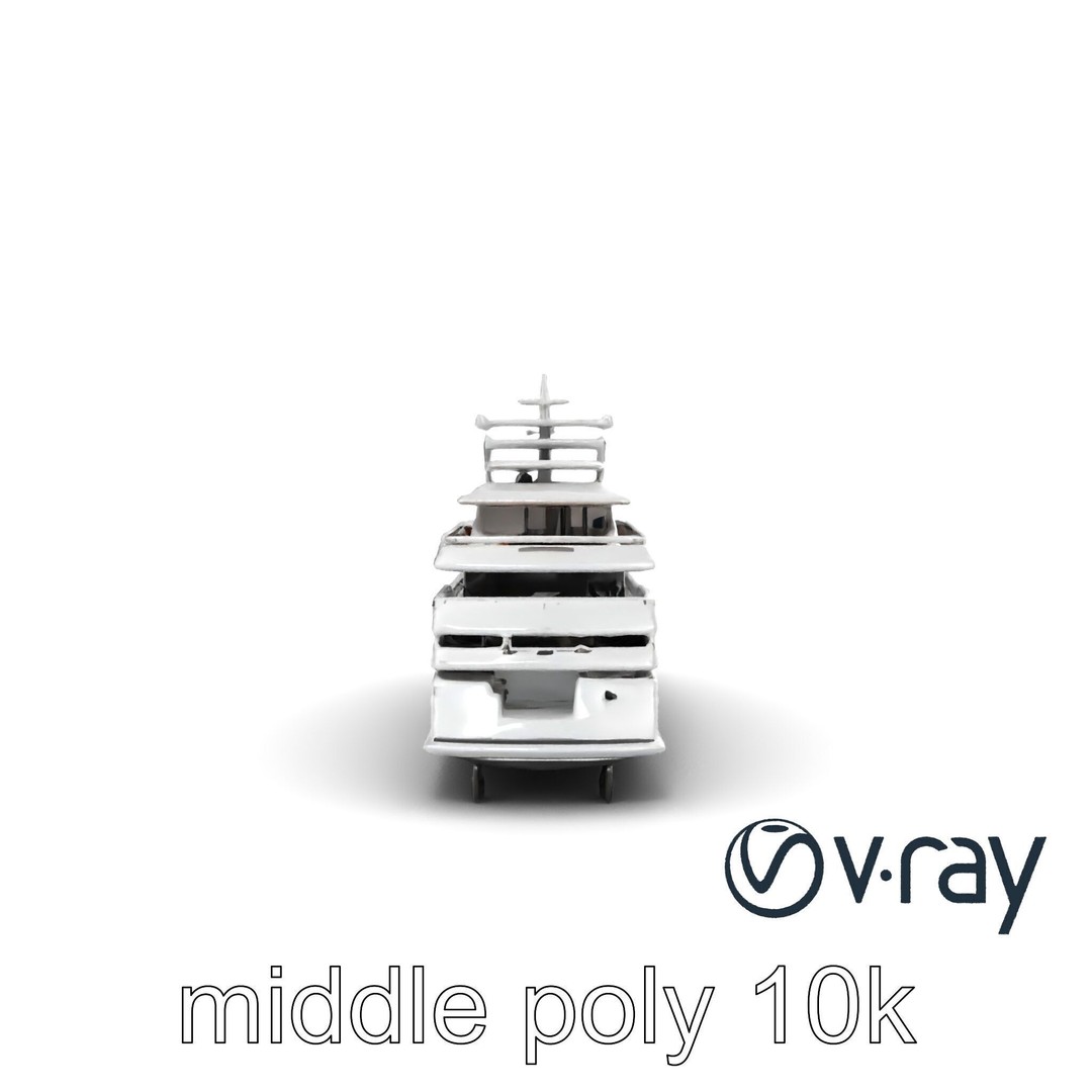 Expedition-Class Superyacht 3D Model – Low Poly PBR Asset for Games - View 28
